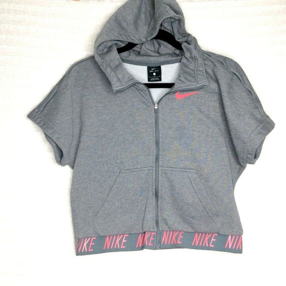 nike dri fit hoodie short sleeve